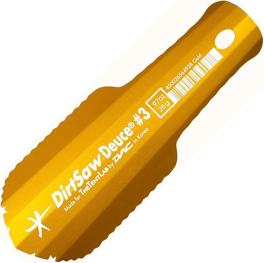DirtSaw® Deuce #3 - .97 oz Ultralight Backpacking Trowel, Color: Gold