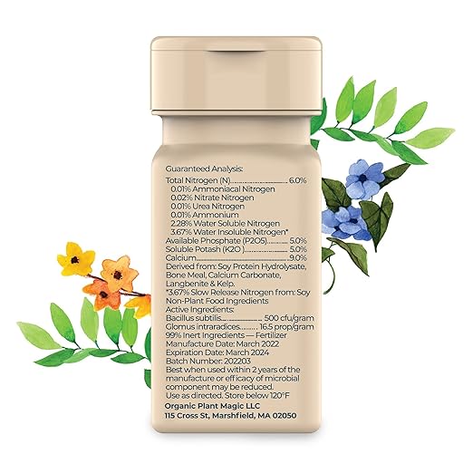 Organic Plant Magic - Truly Organic™ Easy to Use Soluble Plant Food Shaker: All-Purpose Fertilizer Concentrate for All Flower Vegetable Herb Fruit Tree Indoor Garden & House Plants [One 3 oz Shaker]