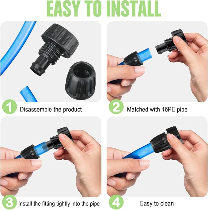 12 Pcs 1/2 Inch Garden Hose Adapter 3/4" to 1/2" Drip Irrigation Tubing Faucet Adapter Drip Irrigation Parts Faucet to Hose Adapter for Garden 3/4 Inch Faucet Connector (Black, Green)