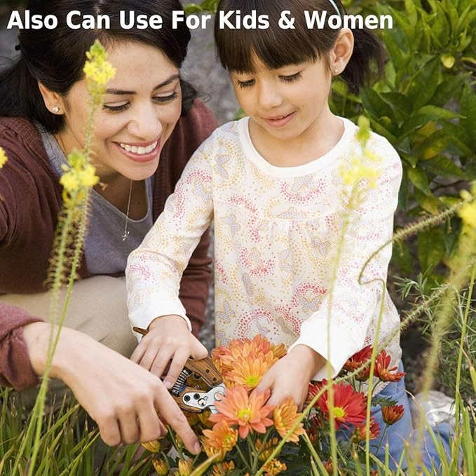 Professional Sharp Pruners, Garden Pruners, Tree Trimmers Secateurs, Bypass Pruning Shears, Secateurs, Hand Pruner, Garden Shears, Gardening Shears Clippers for Plants, Gardening Cutter (Wood Grain)