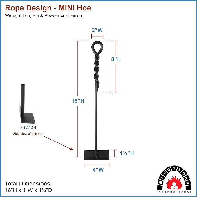 Rope Design Mini Hoe, Black