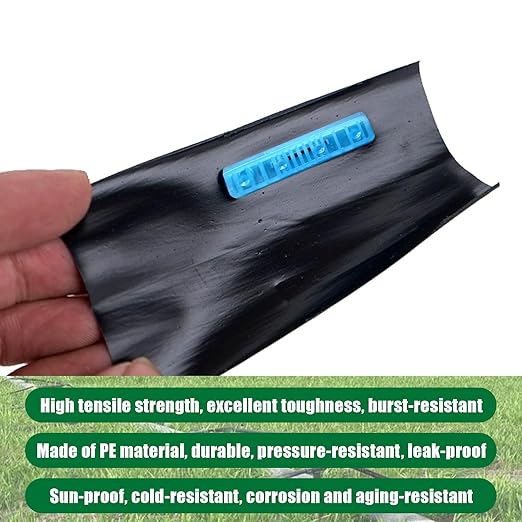 5/8" Drip Tape 1010FT, 6" Spacing Roll,16 Mil Garden Irrigation Tubing Hose, Adjustable Drip Tape Irrigation, Automatic Drip Irrigation System for Flowers, Plants, Fruits, 0.75 GPH/Hole