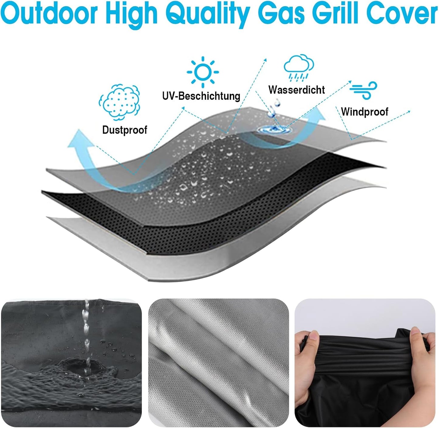 Outdoor Grill Cart Cover for Pinikox Kitchen Island Prep Table, Waterproof Grill Table Rolling Bar Cart Cover BBQ Grill Cover