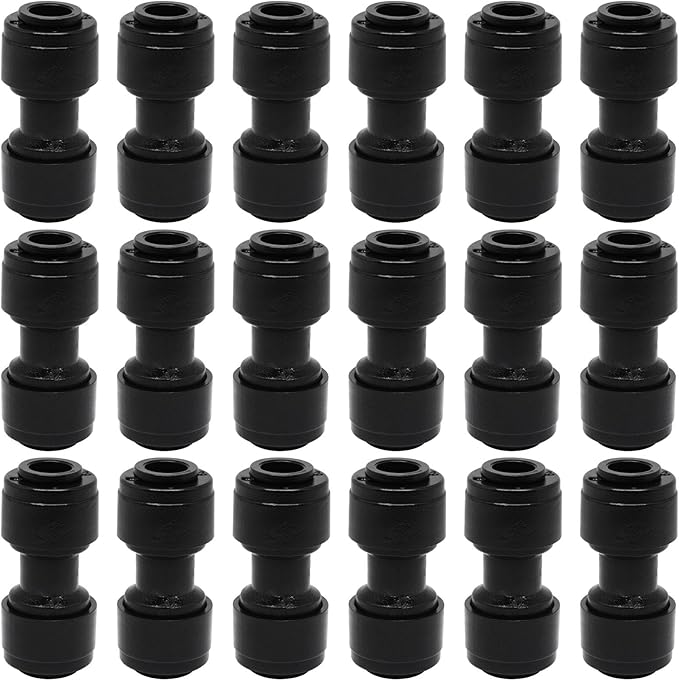 30 Pack Quick Connect 1/4 Irrigation Fittings, Quick Connect Fittings, Universal Straights Fitting for 1/4 Inch Irrigation Tubing, Leak Free Fittings for Sprinkler or Drip Irrigation System