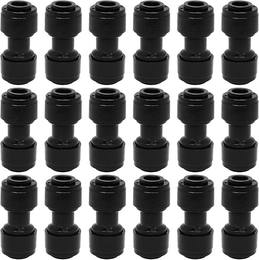 30 Pack Quick Connect 1/4 Irrigation Fittings, Quick Connect Fittings, Universal Straights Fitting for 1/4 Inch Irrigation Tubing, Leak Free Fittings for Sprinkler or Drip Irrigation System