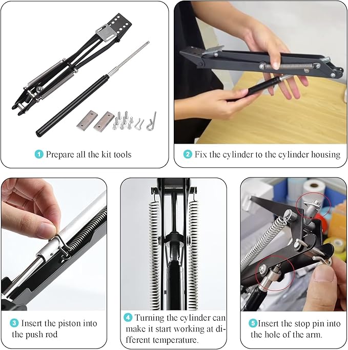 2X Auto Vent Opener Automatic Greenhouse Windows Opener Temperature Sensitive Roof Vent Opener Auto Vent Kit Gardening Tools Greenhouse Accessories Hothouse Roof Vent Kit (Dual Spring Up to 30lbs)