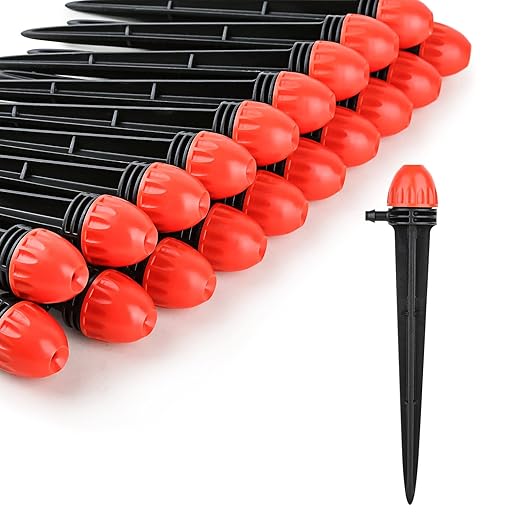 Drip Irrigation Emitters for Irrigation System: 30 Pcs 1/4 inch 360 Degree Drip Irrigation Parts for Gardeners - Landscape Designers Greenhouse Nurseries