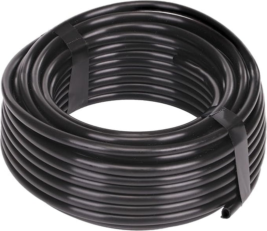 Raindrip 016005P 1/4-Inch Drip Irrigation Supply Tubing, 50-Foot, for Irrigation Drippers, Drip Emitters, and Drip Systems, Black Polyethylene