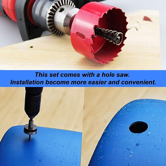 4 PCS Rain Barrel Bulkhead Fitting kit with Plugs and Hole Saw Tool, 1/2" (Inside Diameter is About 20mm) PVC Spigot Connector Kit for Rain Barrels Pools Aquariums (20mm ID Bulkhead 1/2")