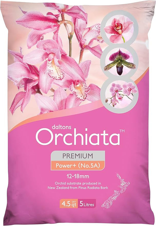 Orchiata Orchid Bark | Orchid Bark for Plants 100% Pure New Zealand Pinus Radiata | Power Plus 1/2" to 3/4" Organic Potting Orchid Bark for Aeration and Longevity