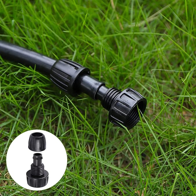 1/2 inch Irrigation Tubing Fittings For (1/2" ID x0.6-0.63" OD) 16mm Drip Tubing Barbed Locked Connectors-5 US Standard 3/4" to 1/2" Faucet Adapters,5 Filter Washers,5 Rubber Washers