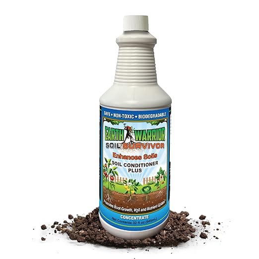 Soil Survivor Concentrate, Soil Survivor by Earth Warrior - Premium Soil Conditioner and Root Enhancer with B-Complex Vitamins and Fermentation Products Pre-Mix Spray for All Plants, Biodegradable