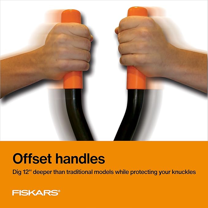 Fiskars 60" Steel Posthole Digger, Long-Handled Construction and Yard Tool, Digger Tool and Garden Tiller for Soil for Fence or Post Installation