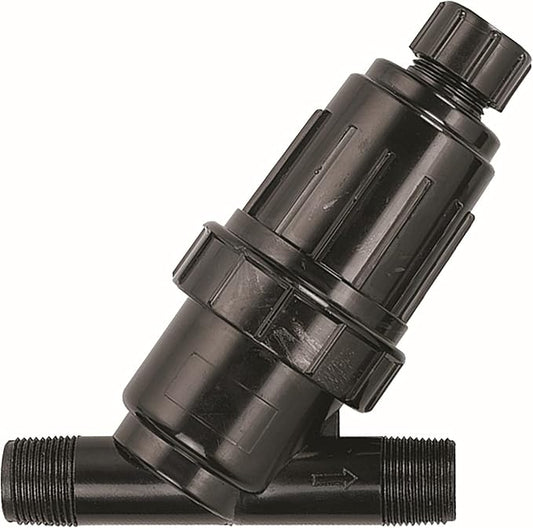 Orbit 67736 3/4" MPT Drip Irrigation Drip Y-Filter, Black, 1 Count (Pack of 1)