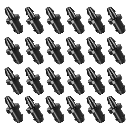 TOYMIS 100pcs Drip Irrigation Plugs, 1/4 Inch Drip Irrigation Goof Plugs Line Irrigation Tube End Closures for Home Garden Lawn Pipe Supplies