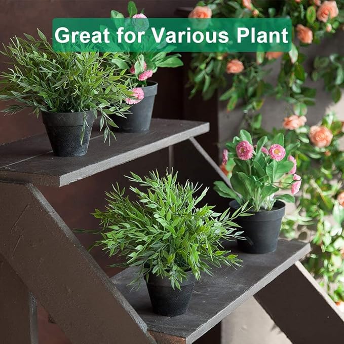 vensovo 4 Inch Small Black Terracotta Plant Pots with Saucer - 6 Pack Clay Flowerpots with Drainage, Great for Indoor Outdoor Plants, Crafts, Wedding Favor