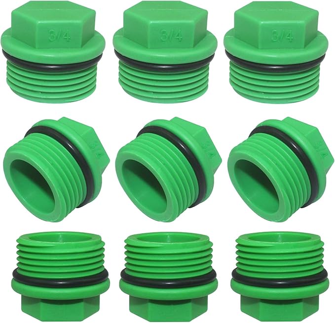 30 Pieces Male Threaded PPR End Cap Plugs Garden Irrigation Pipe Fittings Water Tubing Stopper for Preventing Leakage Clogging (3/4 inch)