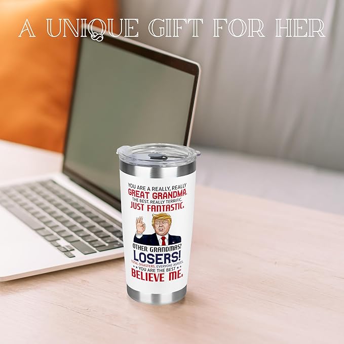 Grandma Gifts - Grandma Birthday Gifts, Christmas Gifts for Grandma - Gifts for Grandma from Granddaughter, Grandson, Grandkids, Grandchildren - Gifts Ideas for Grandma, Grandmother - 20 Oz Tumbler