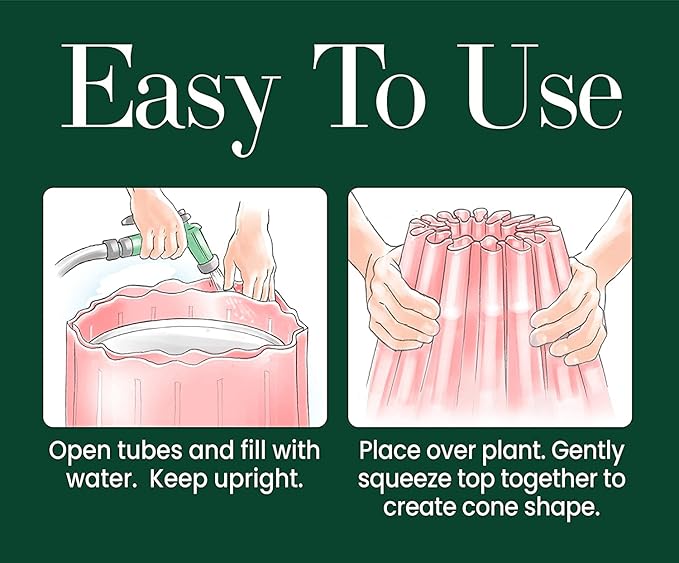 Dalen Gardeneer Season Starter – Early Season Insulated Plant Protector – Cold Weather Frost Guard - Easy Fill Shape for Optimal Planting - 18" x 17" – Made in The USA - Red