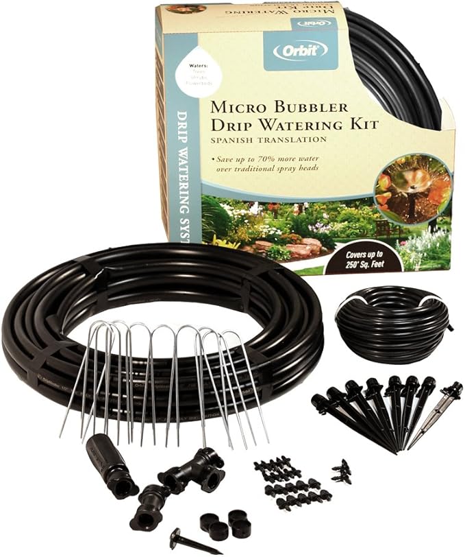 Orbit 2 Pack Drip Irrigation Watering Kit - Complete Micro Irrigation Bundle
