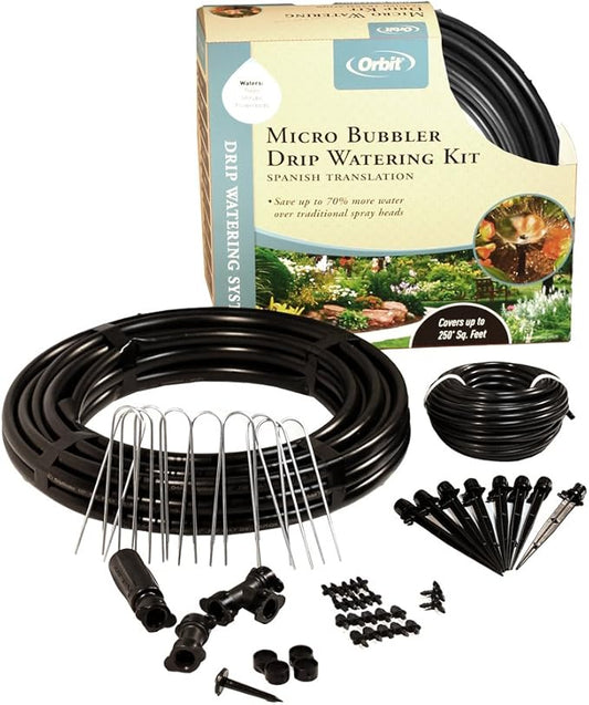 Orbit 2 Pack Drip Irrigation Watering Kit - Complete Micro Irrigation Bundle