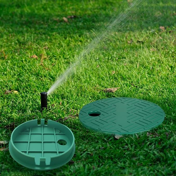 Sprinkler Valve Box Cover Irrigation Circular Valve Box Cover Lid 6 Inch 2 Pieces for Sprinkler Irrigation System