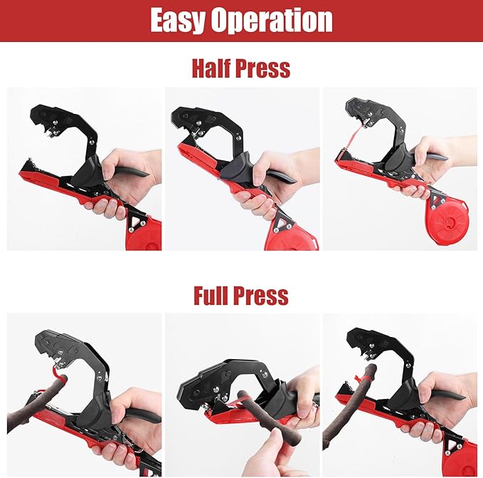 Plant Tying Machine, Lightweight Plant Tie Machine, Tapener Tying Tool with 10000pcs Staples 20 Rolls Tape for Tomatoes Grapes Cucumbers Climbing Plants