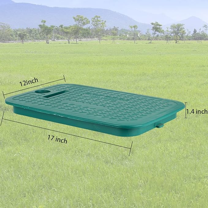 Sprinkler Valve Box Cover Outer Diameter 12x17 Inch Irrigation Control Valve Box Replacement Lid Rectangular One Pieces