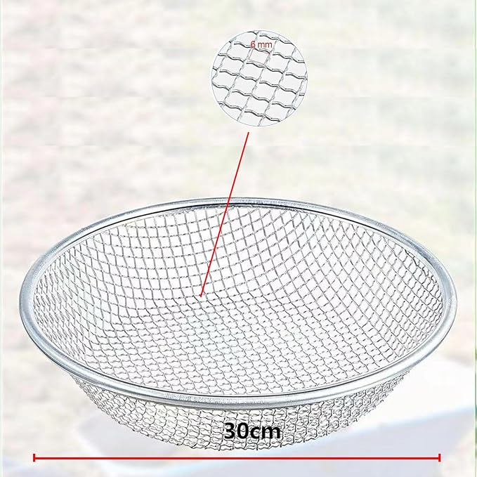 Premium Galvanized Garden Soil Screen 1/4" Mesh Screen - Large 12" Compost Screen for Effective Rock Removal and Soil Screening - Fits 5 Gallon Bucket
