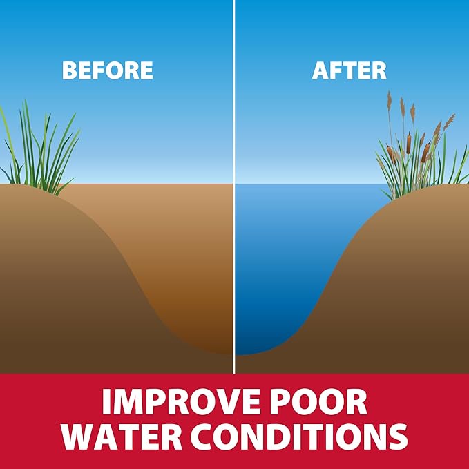 The Pond Guy Straw Barley Bale for Water Gardens, Fountains & Small Koi Ponds, Natural Clarifier, Simple & Easy to Use Pond Maintenance, 1-Pound Bale