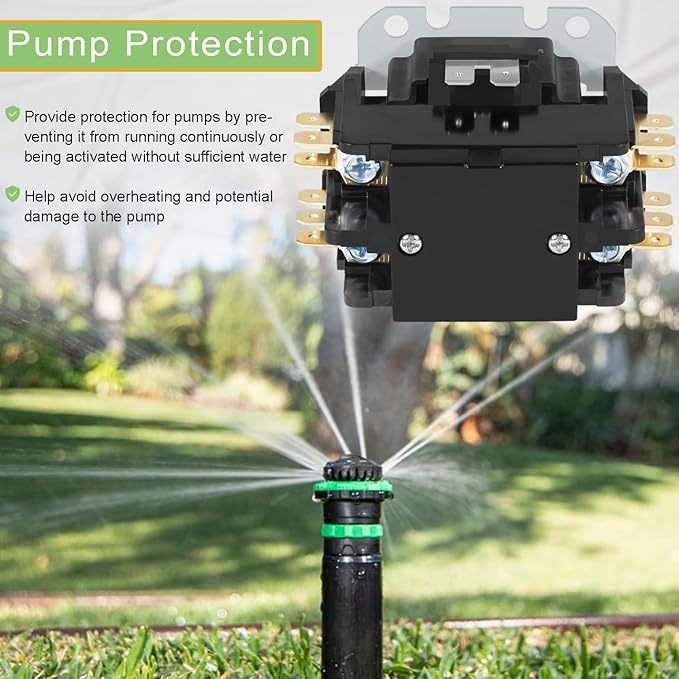 1522 Pump Start Relay Replacement for K-Rain Contactor Lawn Sprinkler Irrigation System, 24V Coil, Watering Equipment Part
