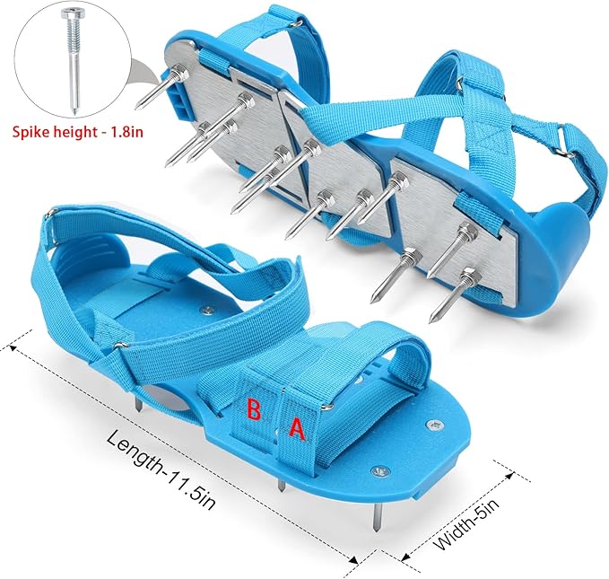 Lawn Aerator Shoes for Grass - Pre-Assembled Grass Aerator Shoes for Lawn - Soil Yard Aerator Tool for Aerating Patio Garden