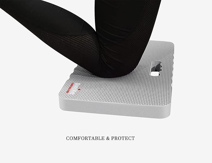 Extra Thick Kneeling Pad Comfy Foam Kneeler Mat Garden Knee Pad Cushion for Gardening Planting Yard Work Prayer Yoga Mechanic Exercise Workout Baby Bath 18 x 11 x 1.5 Inch Large Grey 1 Pack