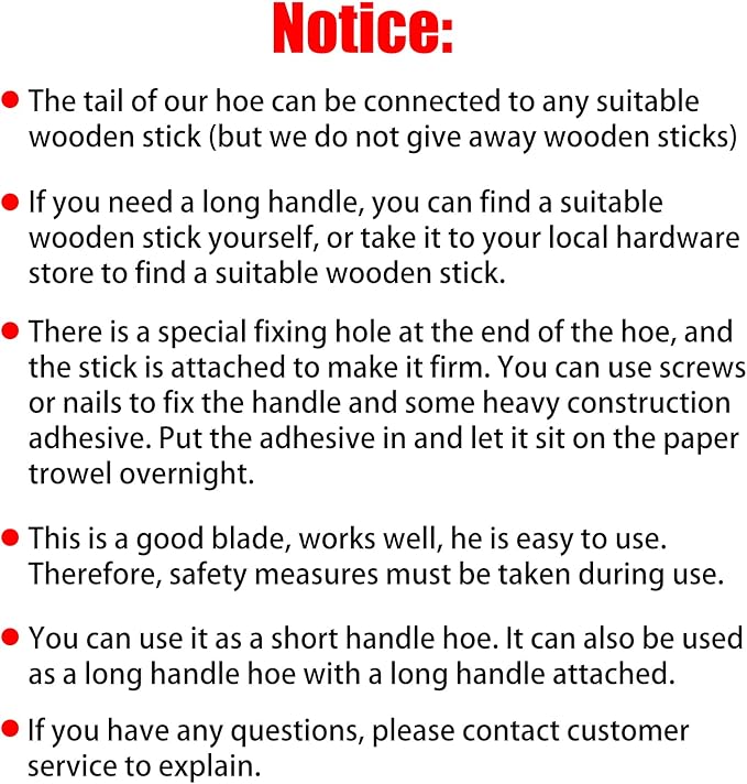 All-Steel Hardened Hollow Hoe,Garden Hoes for Weeding,Hollow Hoe for Gardening,Hoe Garden Tool,Garden Hoe for Backyard Weeding, Loosening, Farm Planting