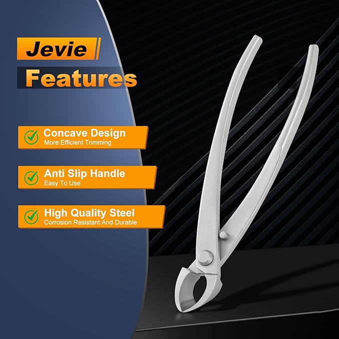 8 inch Concave Cutter, Stainless Steel Cutter for Bonsai & Gardening Pruning, Supplied By Jevie (Circular)