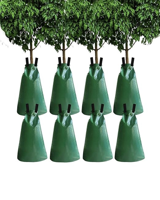 8 Pack Tree Watering Bag - 20 Gallon Slow Release Tree Watering Bag, Tree Automatic Irrigation Bag with Zipper
