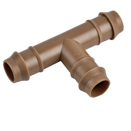 Drip Irrigation Tee Fittings For 1/2" Drip Tubing, OD 17mm Barbed Connectors, Drip Line Tee Parts For Garden Irrigation Sprinkler System-20Pcs/pack