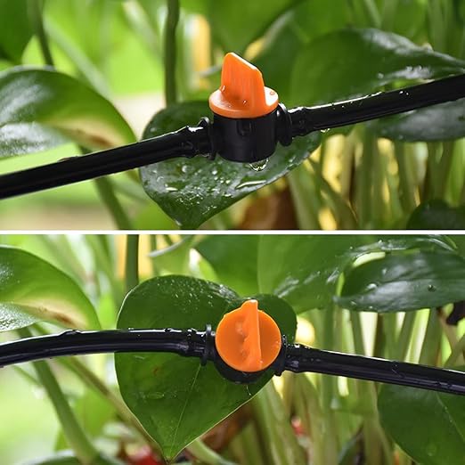 100PCS 1/4 Inch Barb Shut-Off Valve Universal Drip Irrigation Tubing Coupling Valve,Barb Valve Irrigation Misting Tube Valve,Through Type Valve for Garden Seeding Cultivation Irrigation Brush Cutter