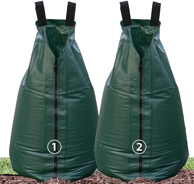 USHIGHTLIGHT All New 20 Gallon Tree Watering Bag, Slow Release Watering Bag for Trees, Portable Tree Drip Irrigation Bag, Water Saving Irrigation Water System(1/2/3) (2, 20 Gallon)