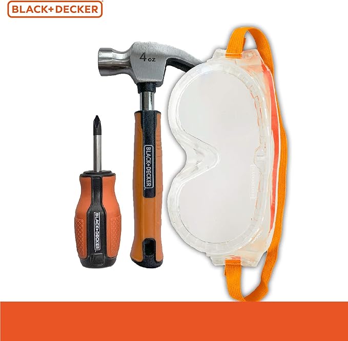 Black & Decker Pretend Play Toolset for Kids, Looks Like The Real Tools