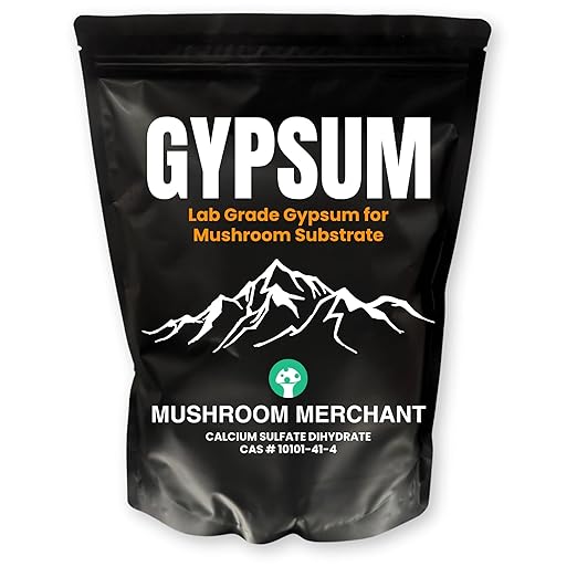 Gypsum Powder for Mushroom Substrate (5 lb) | Lab Grade | Packed in a HEPA-Filtered Facility | Highly Soluble for Growing Mushrooms | Soil Conditioner | (Calcium Sulfate Dihydrate) (5 Pounds)
