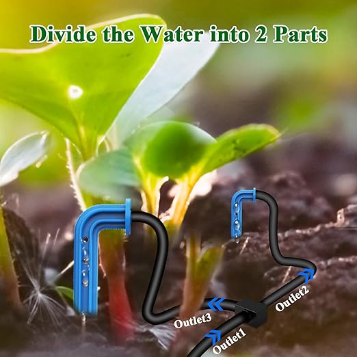 Expansion Irrigation Kit for Solar Irrigation System, Automatic Drip Irrigation System Accessories with 10-Meter Irrigation Hose,10 Irrigation Drippers,10 Tees and Filter for Garden Irrigation
