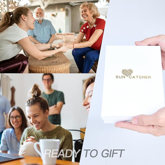 Thank You Sun Catcher Gifts with Engraved Message - Unique Appreciation Gift/Thank You Gift for Women, Friends, Coworkers, Teachers- Gratitude Gifts Hanging Crystal Suncatcher Ornament