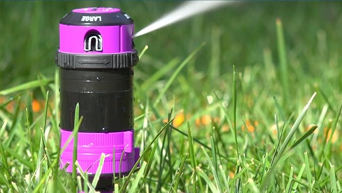 Dramm ColorStorm Gear Drive Sprinkler on Heavy Duty,Durable Metal Base, 4 Patterns, Ideal for Small, Medium & Large Areas with Pass Through Feature, Orange, 40 Foot Diameter