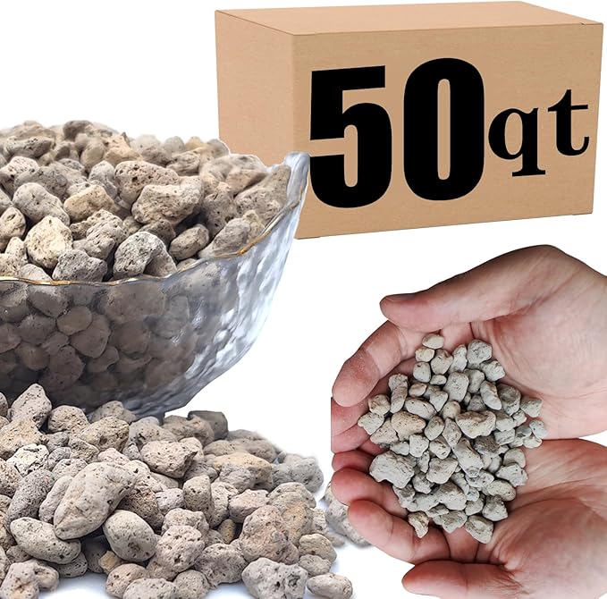 MDPQT Horticultural Pumice for Plants Professional Sifted (50 QT, 3/8 inch)