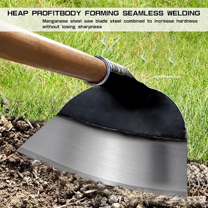 Hand Hoe Head Replacement - Round Eye Hoe for Gardening, Digging, Weeding, and Loosening Soil Handheld Grub Hoe Head for Agriculture（23.5cm Size ）