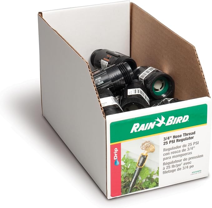 Rain Bird 30-Pack 1 GPH Drip Emitters and 25 PSI 3/4" Drip Irrigation Pressure Regulator