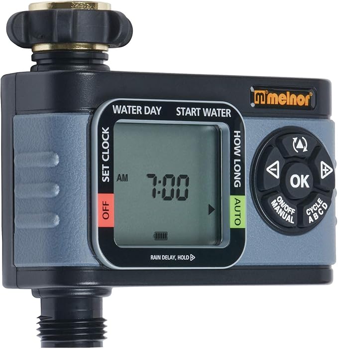 Melnor 65099-AMZ HydroLogic 1-Zone Digital Water Timer with Moisture Sensor Amazon Bundle, Timer & Moisture Set