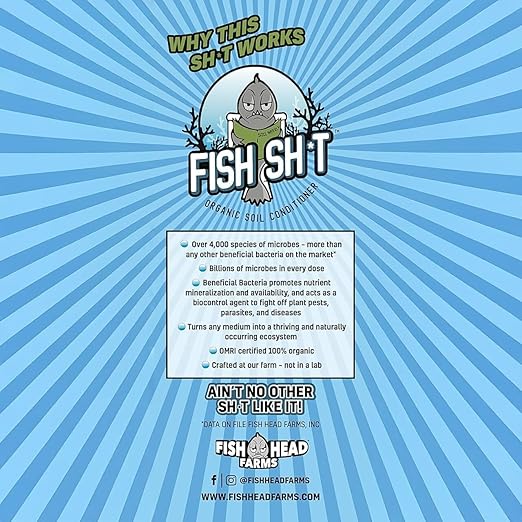 Fish Head Farms Soil Conditioner - Organic Fertilizer for Increased Yield and Flavor - Plant Fertilizer, Plant Nutrients for Soil, Hydroponic Farming - Garden Fertilizer - 250 Millimeter with Sticker