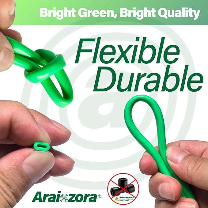 1/4 INCH Drip Irrigation Tubing, 100 ft Roll Green Blank Distribution Hose Perfect for DIY Garden Irrigation System, Hydroponics, Misting Tubing